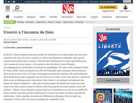 Halte spirituelle La vie